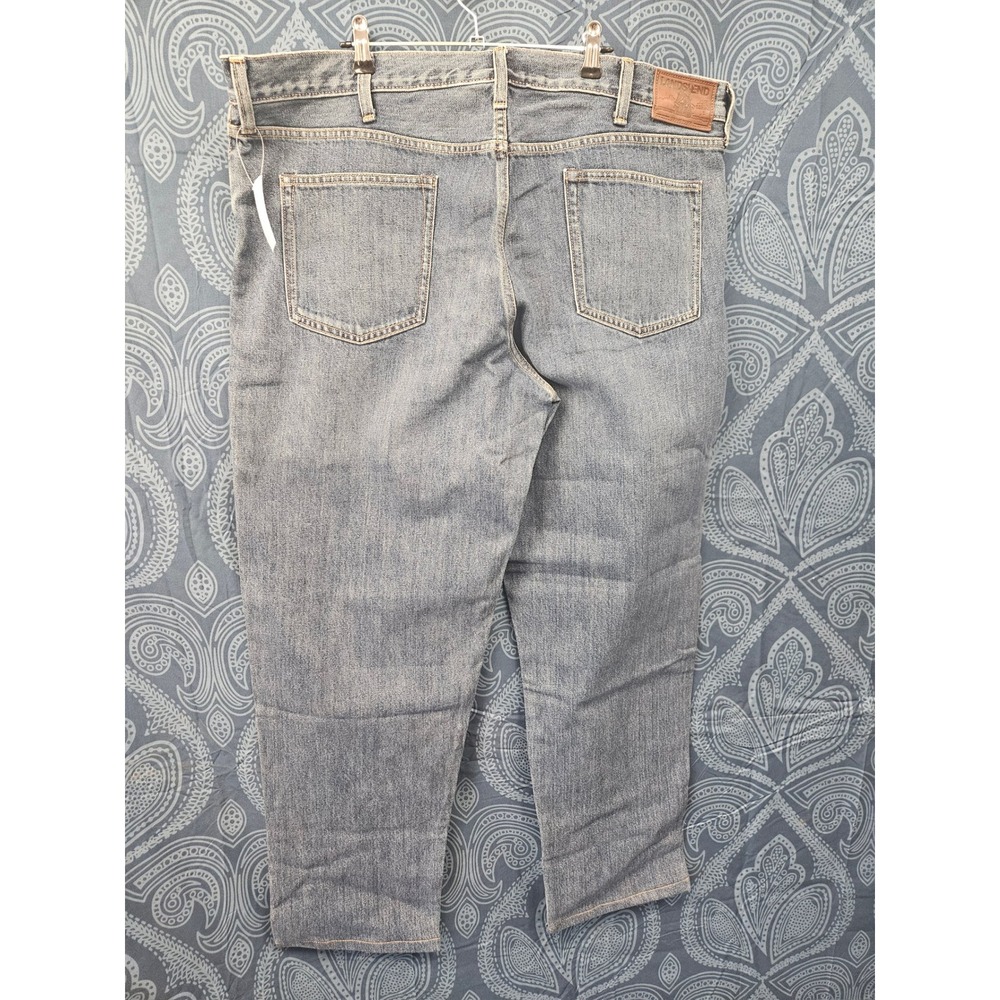 Lands End Square Rigger Mens Relaxed Fit Denim Jeans Dark Medium Wash 42x31 NEW - Picture 2 of 3